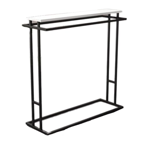 Perchero de doble barra resistente, moderno perchero para dormitorio y tienda, elegante organizador de ropa colgante, negro, tamaño: 100 x 50 x 130 cm