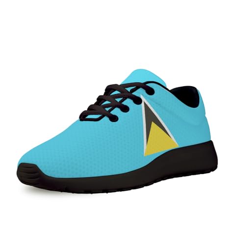 Saint Lucia Flag Shoes for Women Men Trail Running Casual Fashion Sneakers Slip-on Tennis Shoes