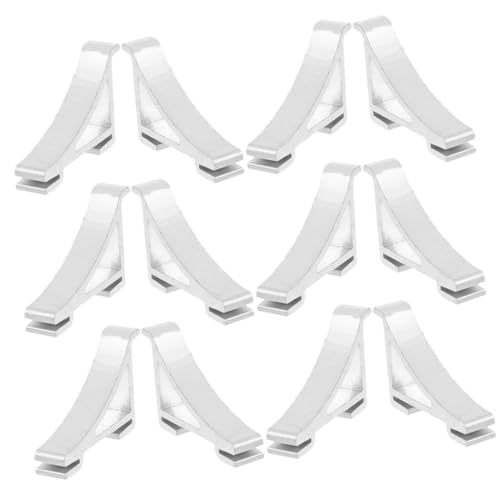 Tofficu 12 Ganchos Para Estante De Congelador Clips Para Refrigerador Clips Divisores Organizadores Accesorios Para Refrigerador Almacenamiento De Refrigerador Estante De Aluminio
