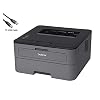 Brother HL-L2300 Monochrome Laser Printer with Duplex Printing for Business Office Home - up to 2400 x 600 Resolution - 27 ppm Print Speed, Hi-Speed USB 2.0, 250-sheet Capacity, BROAGE Printer Cable