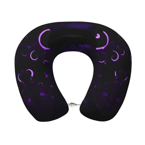 Almohada de viaje de espuma viscoelástica negra miniatura 1