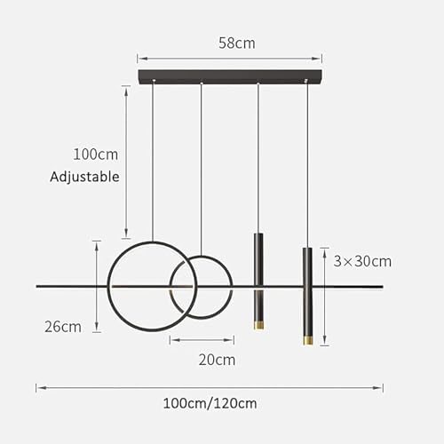 Lampe suspendue industrielle en métal avec projecteurs LED linéaires