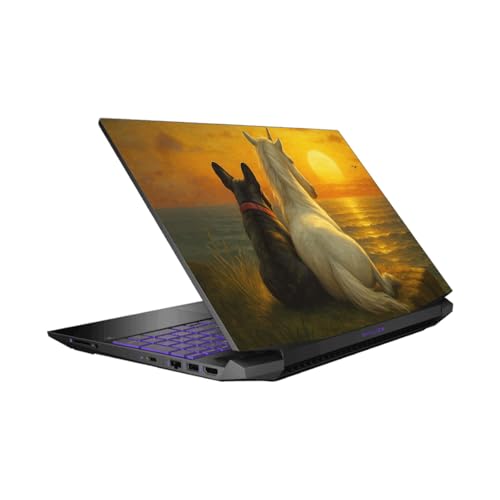 Autocollant vinyle bouledogue au coucher de soleil pour animer votre HP Pavilion