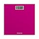 Rowenta Premiss 2 Digitale Personenwaage, gehärtetes Glas, Präzision alle 100 g, intelligente Funktionen, großes Display, Batterie inklusive, Fuchsia, 30 x 30 cm