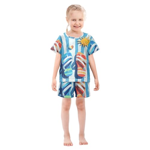 Little Big Boys Pajama Pants Lovely Sleepy Pj Set for Big Kids Sleepwear 6Y Blue Stripe Sun Summer pijama para jovenes hombres3