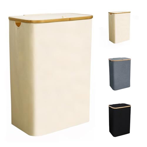 CALIYO 100L Faltbarer Wäschekorb mit Deckel