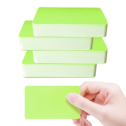 200 Carte Kraft in Colori Vari.6 Colori Biglietti da Visita.Kraft Vuoto Scheda Messaggio.Schede di Vocabolario,Carta di Parole.Biglietto d'auguri,Mini Cartolina (Verde)
