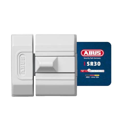 ABUS Verrou coulissant SR30 – verrou additionnel sans clé pour portes et fenêtres – convient pour ouverture à gauche et à droite – design compact pour espaces...