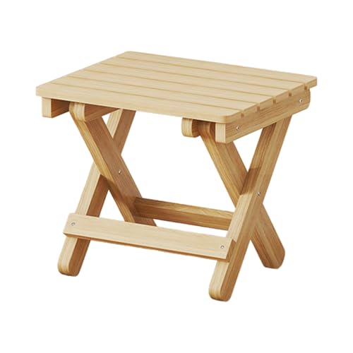 Sedia a passo pieghevole - sedile compatto, maniglia di trasporto | Panca da viaggio leggera, supporto per piede in legno più sgabello pieghevole per gli accessori da campeggio da campeggio da cucina