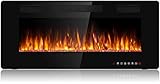 BOSSIN 42 inch Ultra-Thin Silence Linear Electric Fireplace, Recessed Wall Mounted Fireplace, Fit fo