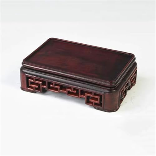 Base rectangular pequeña de sándalo rojo para figuras y bonsáis 5