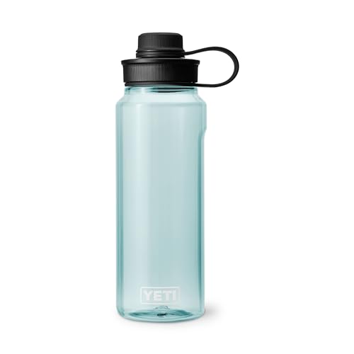 Image of YETI Yonder Water Bottle with Yonder Tether Cap, Lightweight, Leakproof and BPA-Free