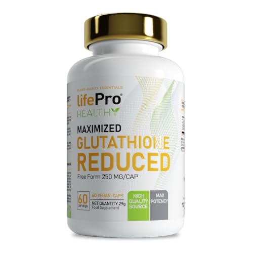 Life Pro Healthy Glutatión antioxidante – Cisteína, glicina y glutamina, combate radicales libres y proteger nuestra piel – Glutathione détox para nuestro hígado   60 cápsulas veganas