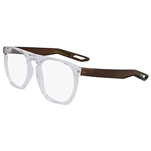 Nike 7305 970 Clear/Rough Green Eyewear Unisex Iniettato, Round, 52