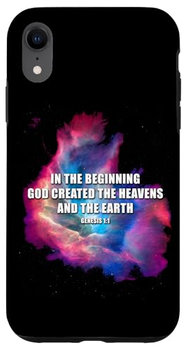 Genesis 1 In The Beginning GOD Created ? Galaxy Nebula Faith X}zP[X iPhone XR p