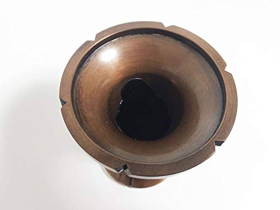 1904  春甫造　古銅　仏具 木瓜菖蒲型五具足　火立2客　花立2客　香炉1客 三具足 木瓜菖蒲 長健院 2.5寸 | お仏壇のはせがわ公式通販