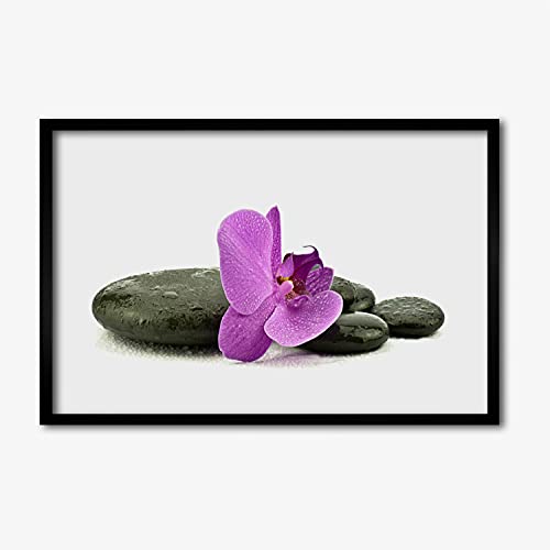 Affiche encadrée fleur d'orchidée 60x40 cm Tulup cadre MDF pour déco salon