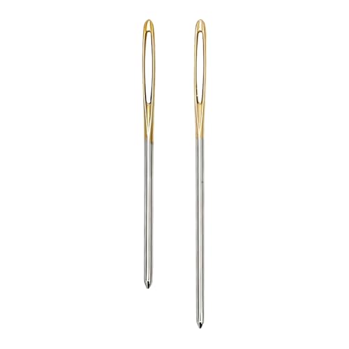 2-Pack Large Eye Blunt Needles for Knitting & Darning - Extra-Thick Hand Sewing Needles for Yarn Wool and Craft Projects (Easy Threading & Safe Use)