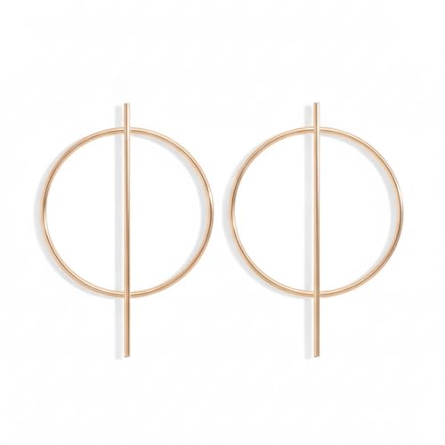 OFFICIALLY GORGEOUS BY EVERSTYLISH Hoop Earrings for Women | Modern Circle Bar Design Lightweight Statement Earrings | Trendy Everyday Wear Fashion Jewelry for Women
