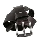  Ducatillon Ceinturon cuir Buffle Boucle Rouleau Marron 120 cm