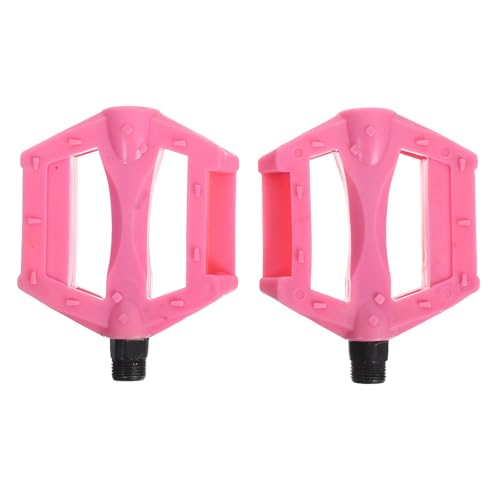 YARNOW Pedales de Bicicleta para Antideslizantes Par Rosa de Plástico y Hierro Eje Central Estable Compatibles Bicicletas Infantiles Montaña Accesorio Seguro para Ciclismo Infantil