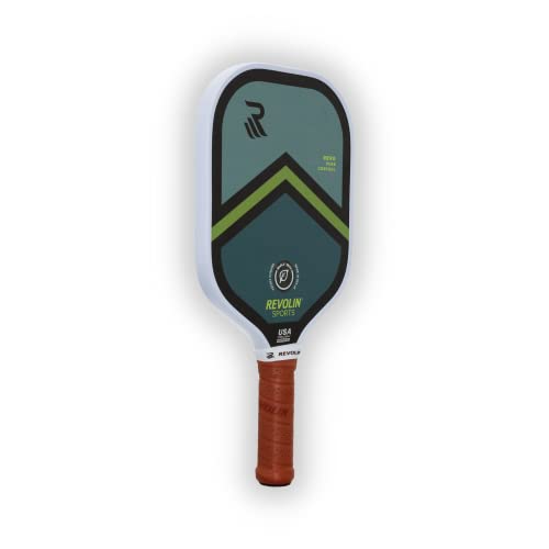 Revolin Sports Revo Pure Control Premium Pickleball Paddle | Spin And Control | Usa Pickleball Approved Pickleball Racket | Patent-Pending Bioflx™ Face With 16Mm Poly Honeycomb Core | Made In The Usa #TOP1