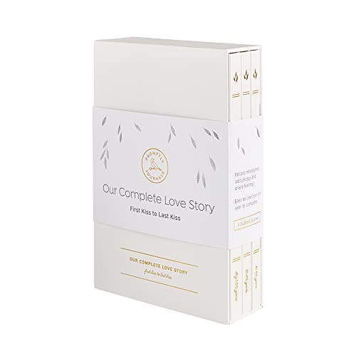 Promptly Journals, Our Complete Love Story (3-Volume Collection): First Kiss to Last Kiss (White Dove, Leatherette) | Relationship Book | Couples Journal | Gifts for Couples by Promptly Journals - Used condition - US$7.88