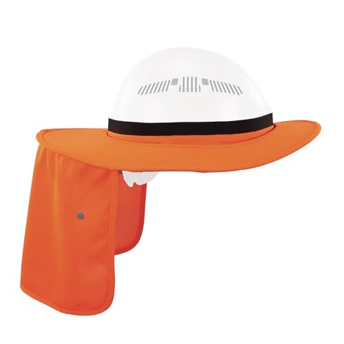 Ergodyne Chill Its 6661 Universal Hard Hat Brim Sun Shade with Neck Flap, Safety Helmet Sun Shield