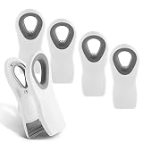 COOK WITH COLOR 5 Pc Chip Bag Clips- Kitchen Clips, Magnetic Chip Clips for Bags, Food Bag Clips wit