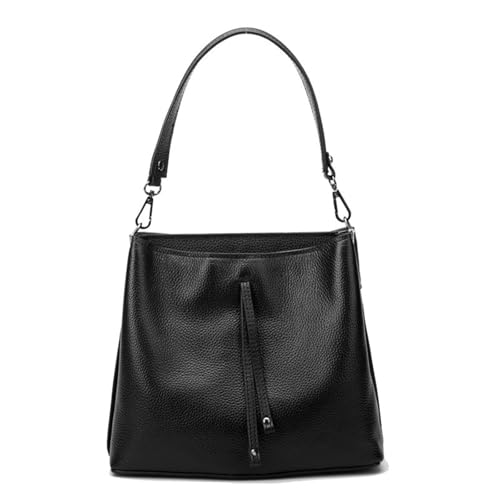 Leather Solid Colour Ladies Shoulder Handbag