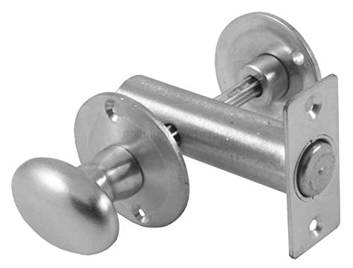 Satin Chrome Oval Thumb Turn with Security Rack Bolt - 5mm Spindle from