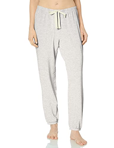 Amazon Essentials Women's Lightweight Lounge Terry Jogger Pajama Pant, Pale Grey/Grey Heather, X-Large