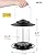 iBorn Metal Bird Feeders for Outdoors Hanging,Wild Bird Feeders for Cardinal,18cm Large Roof&Tray Black 6 Port (Seed is not Included)