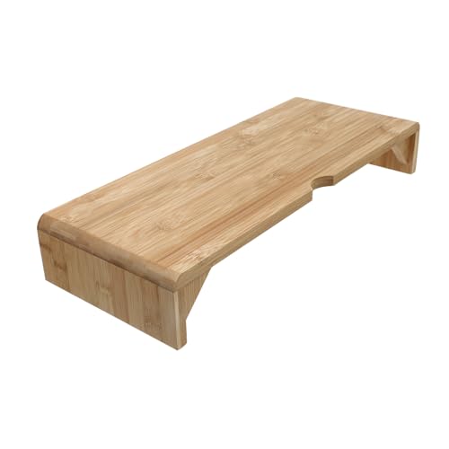 Support d'écran en bambou Toddmomy avec rangement pour bureau - 2