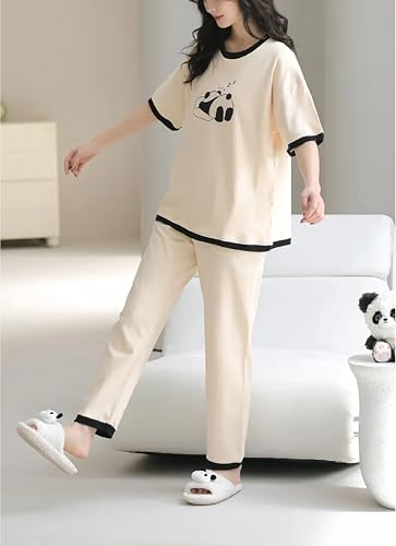 Image of Louis Luxe Womens Korean Night Dress || Full Pyjama Set || Korean Nightsuit || Women Nightwear ||Round Neck Full Sleeve Nightsuit || Loungewear || Everyday Nightdress (ND-09)