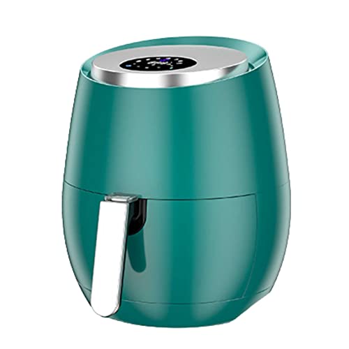 Freidora de aire eléctrica de 1400 W 5,2 L multifunción, freidora de aire portátil, horno tostador con temperatura ajustable y control de tiempo, adecuado para cocina, fácil de usar (verde)