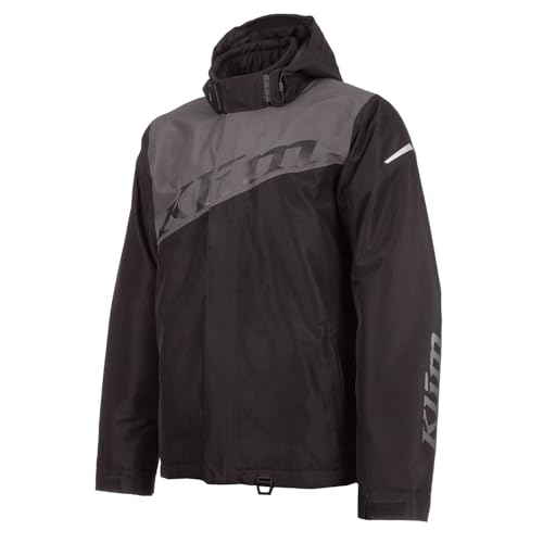 KLIM Men's Instinct Winter Snowmobile Jacket |Insulated, Gore-Tex|Size Large - Black - Asphalt