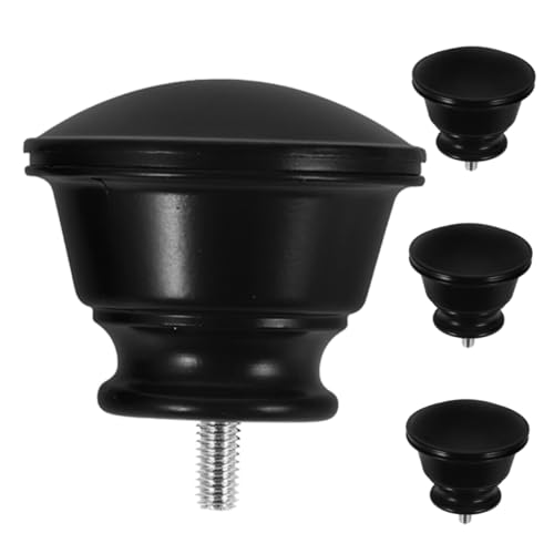 SOLUSTRE 4pcs Curtain Rod Finials End Caps for Curtain Rods Easy Installation Decorative Accessories for Home Drapery