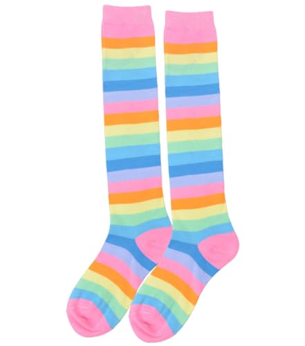 Image of Athletic Knee High Socks Stripe Running Baseball Thigh High Stockings Outdoor Sport Tube Socks