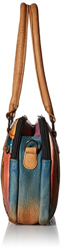 Image of Anna by Anuschka Women's Hand-Painted Genuine Leather Multi Compartment Satchel