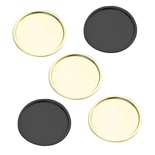 MUSISALY Bougeoir Rond Plateau À Bougie Assiette À Bougie 5pcs Petits Plateaux Ronds Convient pour Décoration De Table Fêtes Mariages Anniversaires