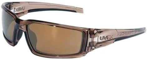 UVEX by Honeywell Hypershock Safety Glasses, Brown Frame with Gold Mirror Lens & Anti-Scratch Hardcoat (S2964)