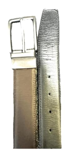 Reversible Leather Belt, Black/Brown, 1.25 Inch Width with Silver-Tone Buckle, Adjustable Size, premium quality