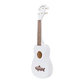 Kala MK-SS-WHT Ukulélé Soprano Shark avec sac à dos Blanc - Les Beatles, Paul McCartney, John Lennon, RIngo Starr, George Harrison Kala MK-SS-WHT Ukulélé Soprano Shark avec sac à dos Blanc – Image 3