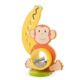 AORCMITN Wooden Monkey & Banana Piggy Bank for Kids Boys & Girls, Wood Interactive Coin Bank with Clear Belly...