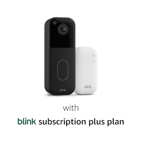 Image of All-new Blink Video Doorbell with 1-Year Subscription - Head-to-toe HD view, two-year battery. Sync Module Core included - System (Black)