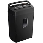 Bonsaii 12-Sheet Cross Cut Paper Shredder, Home Heavy Duty Shredder, P4 Security(5x20mm), 5-Minute Continuous Shredding, Shreds Credit Cards, Mails & Staples, 21L Bin(C275-A)