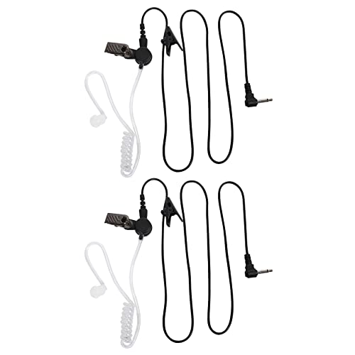 Rastapulz 2 auriculares de tubo acústico flexibles transparentes de 3,5 mm para walkie-talkie