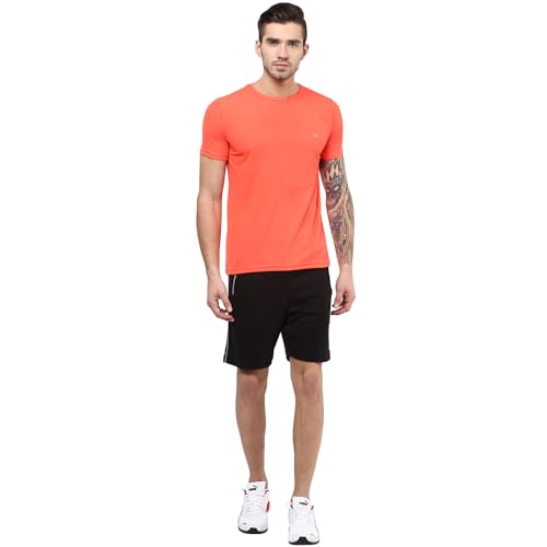 Image of berge' Men Instadry Dryfit Round Neck Sports Tshirt for Badminton, Running Activity, Casual Plain Tshirt for Men's, Regular Fit Gym Wear Tees, Half Sleeve Tshirt for Men for Exercise
