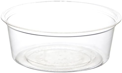 Eco-Products Clear Plastic Disposable Round Portion Condiment Cup, Eco-Friendly Compostable PLA Plastic Food Container, 2 oz, Case of 2000